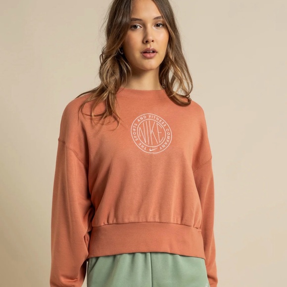 Nike Sweaters - Nike Coral Crewneck Sweatshirt with White Logo
